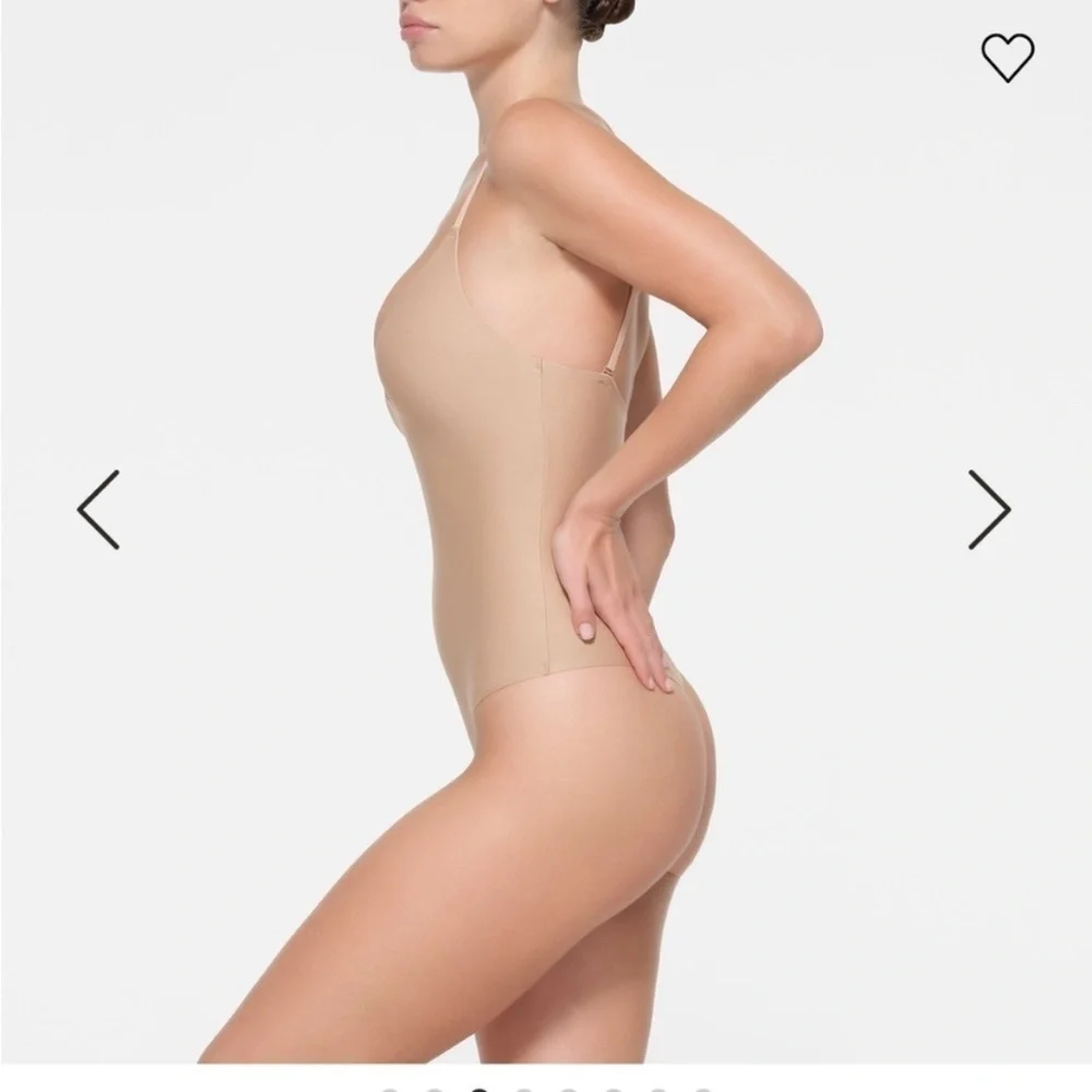 SKIMS UNDERWIRE BODY PUSH-UP THONG BODYSUIT CLAY BEIGE XL